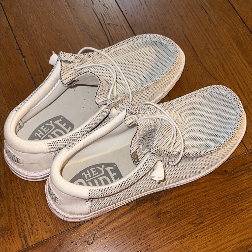 Hey Dude Wally Sox Stone White Sneakers Casual Comfort